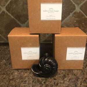 Pottery Barn seashore frame hangers set of 3 NEW